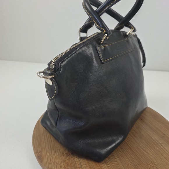 Dooney & Bourke Florentine Satchel Bag Womens Medium Black Leather Zip Top Purse - Picture 3 of 16